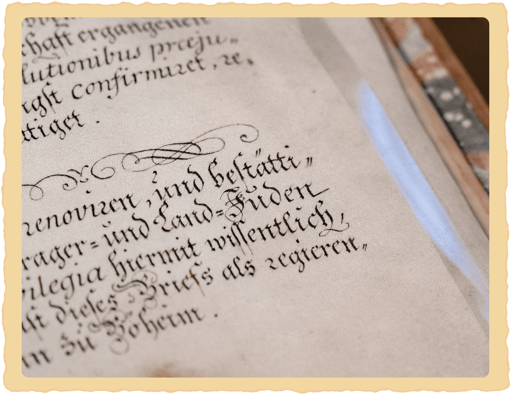 Old manuscript with ornate handwriting