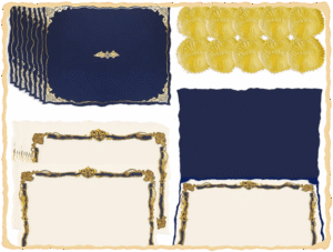 Elegant certificate templates and gold seals
